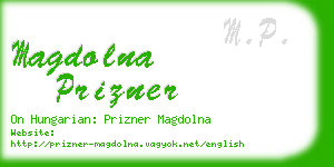 magdolna prizner business card